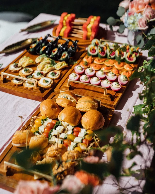 Canapés prepared on site