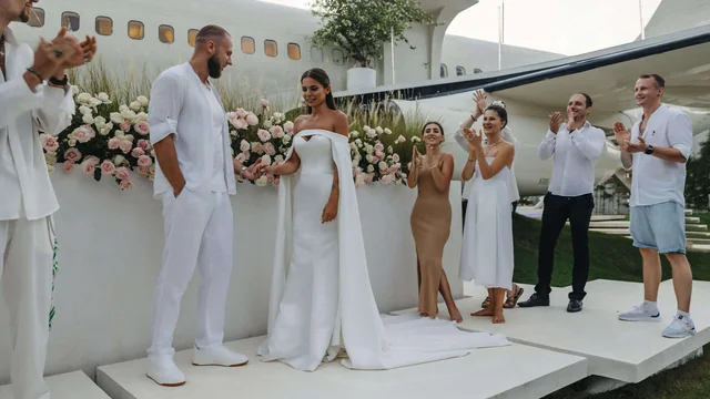 Bride and groom at the ceremony