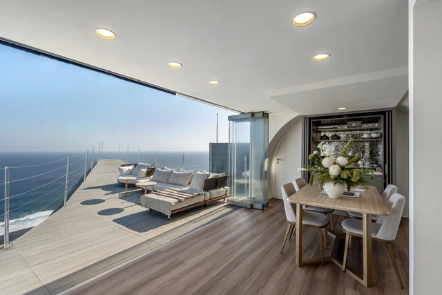 The cabin opened onto the ocean deck