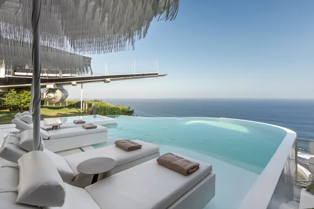 Infinity pool over the ocean